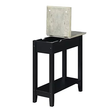 American Heritage Flip Top End Table With Charging Station