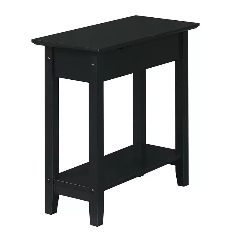 American Heritage Flip Top End Table With Charging Station