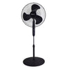 Indoor Black Oscillating Pedestal Fan with Remote