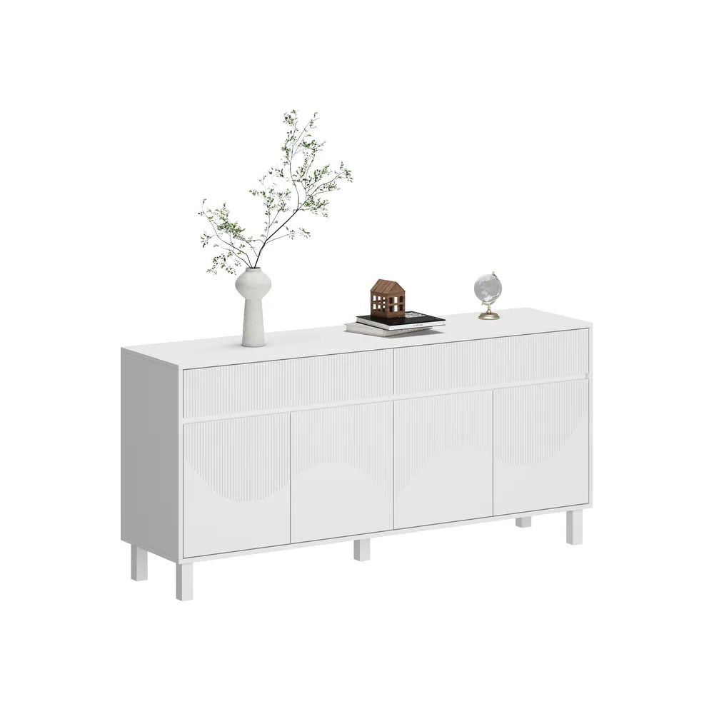 Bookcase Display Sideboard Lacquer Versatile Home Organizer