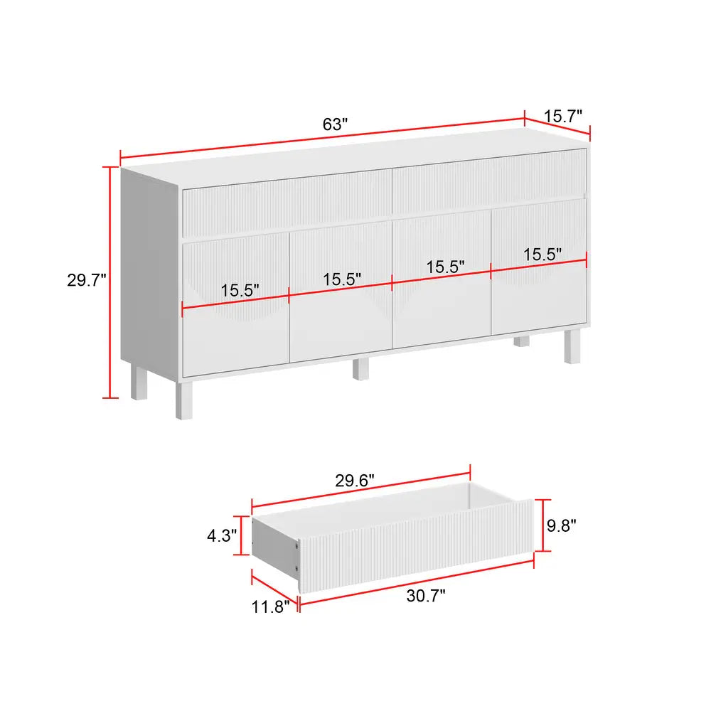 Bookcase Display Sideboard Lacquer Versatile Home Organizer