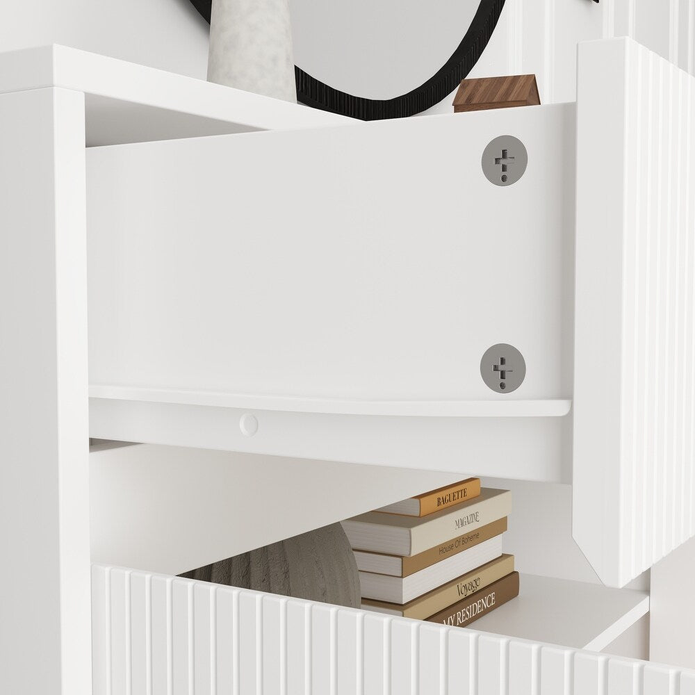 Bookcase Display Sideboard Lacquer Versatile Home Organizer