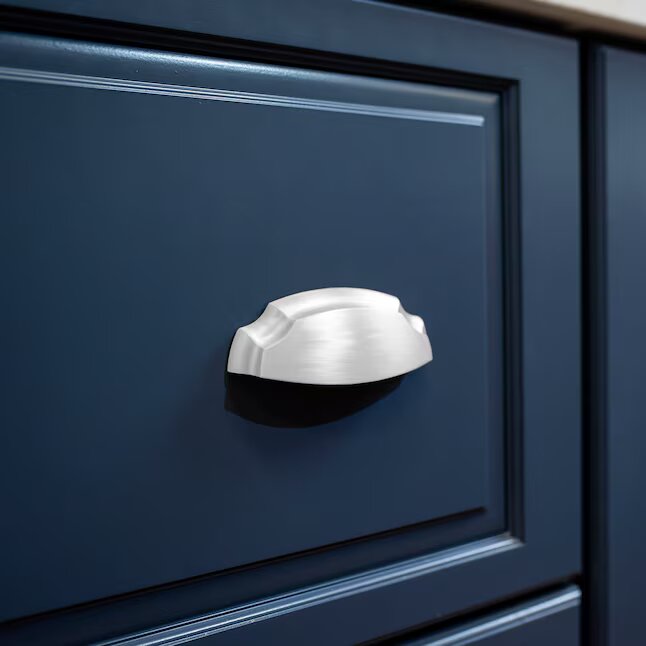 Veranda Chrome Dual Mount Arch Cup Drawer Pulls - Set of 2