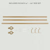 Torch Gold Iron Single curtain rod with Finials