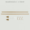 Napoleon Gold Iron Single curtain rod with Finials