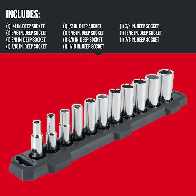 Drive Standard (SAE) Deep Socket Set 11 -Pieces – Salvage & Co Indy