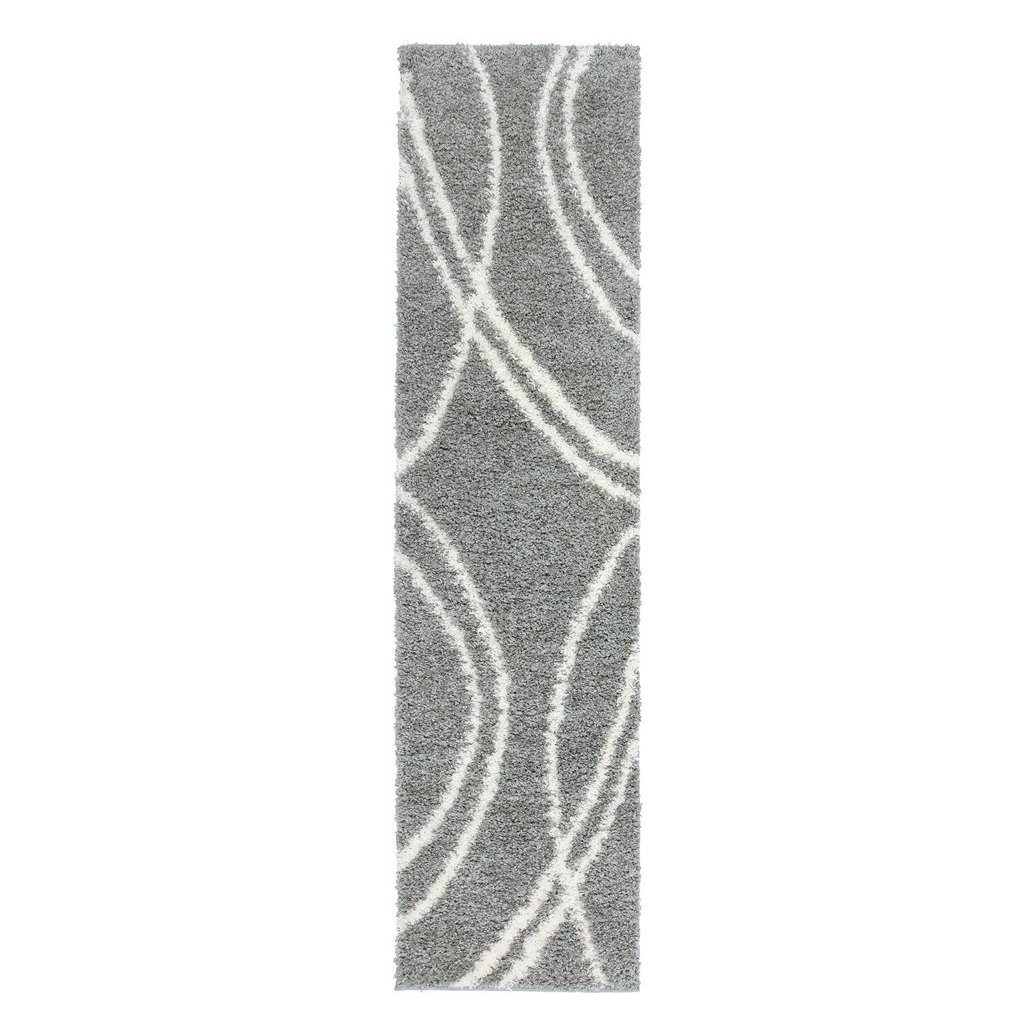 Soft Cozy Contemporary Stripe Indoor Shag Area Rug, 2' x 7'