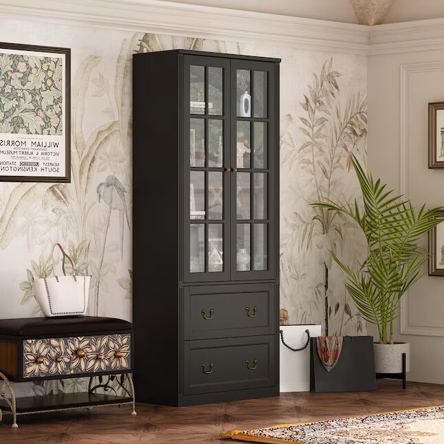 Contemporary/Modern Black China cabinet final cut
