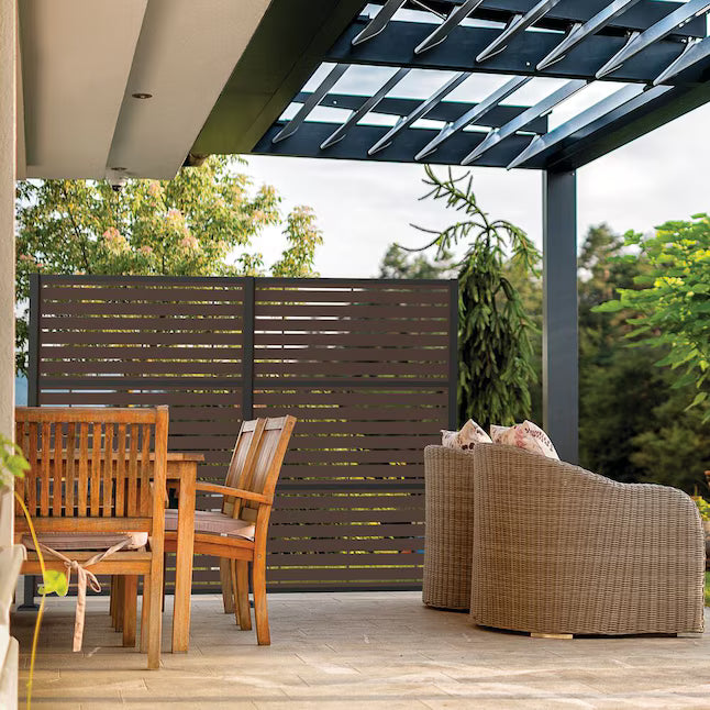 Freedom Boardwalk Black Polypropylene Decorative Screen panel - Set of 4