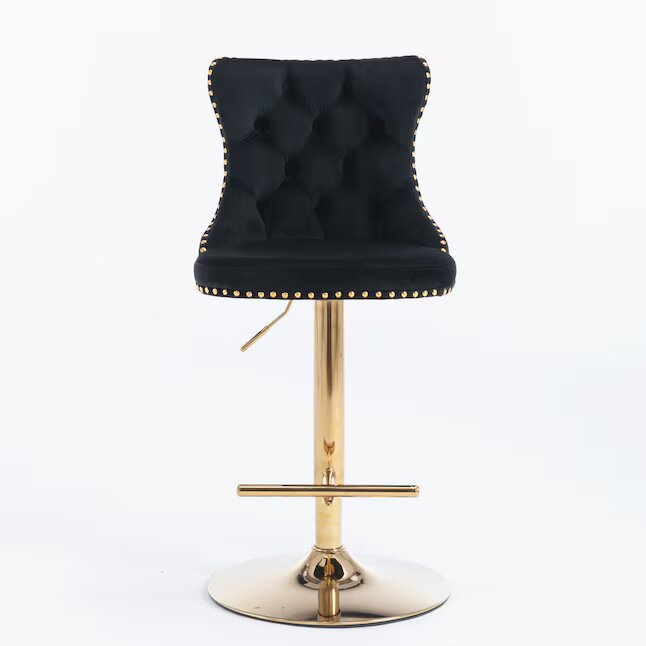 1 Chair Modern Black Swivel Accent Chair