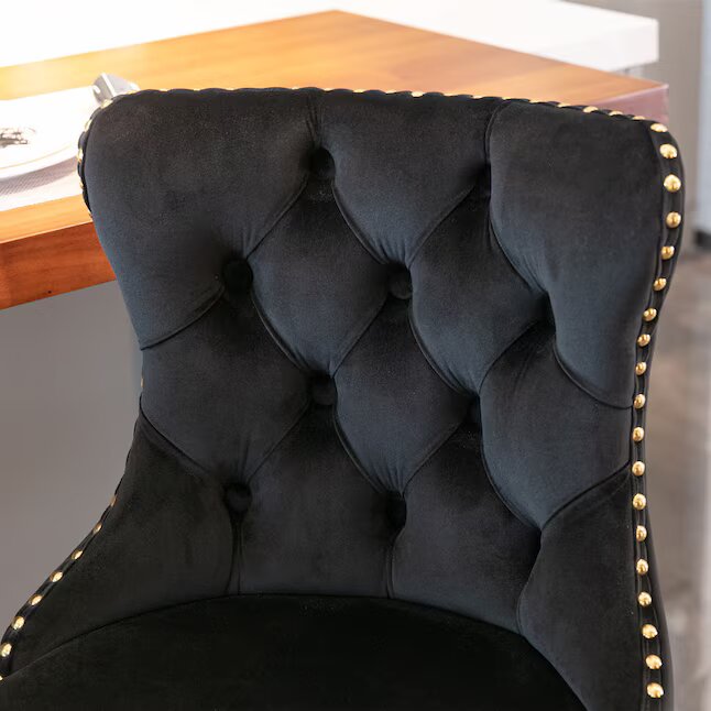 1 Chair Modern Black Swivel Accent Chair