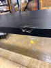 Metal and Rush Weave Top Console Table - Black SHOWROOM ITEM