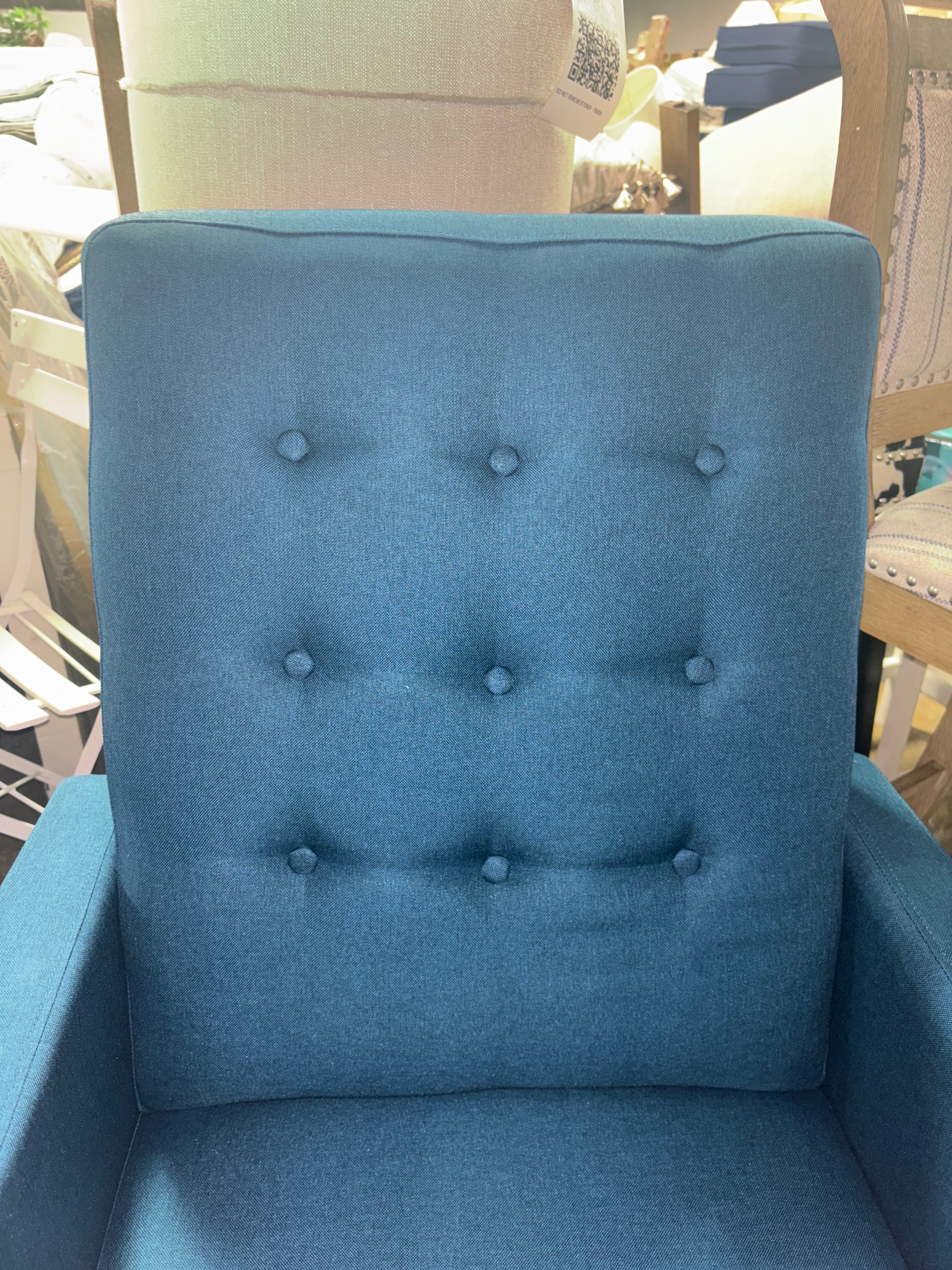 Mervynn Mid-Century Recliner - Muted Blue SHOWROOM ITEM