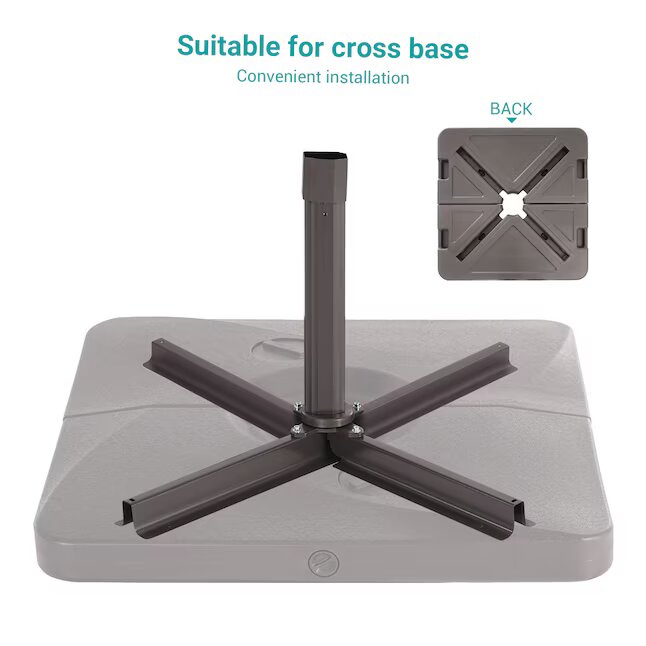 Patio Umbrella Base Dark Brown 2-BOXES