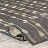 10 x 12 (ft) Loomed Polyester/Polypropylene Charcoal Rectangular Indoor/Outdoor Stripe Global Area rug
