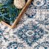 2 x 8 (ft) Loomed Polypropylene Blue Rectangular Indoor Medallion Persian Runner rug
