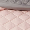 5pc Full/Queen Solid Microfiber Reversible Decorative Bed Set with Throw Blush