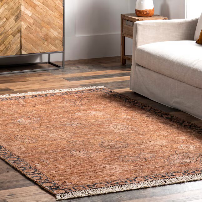 Lauren Liess 9'x12' Jute Brown Rectangular Indoor Medallion Oriental Area Rug SHOWROOM ITEM