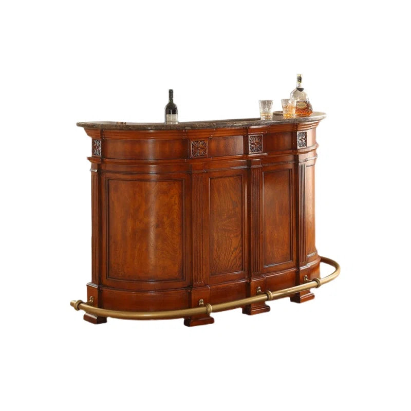 68.9" Brown Rectangular Solid Wood Bar Base SHOWROOM ITEM