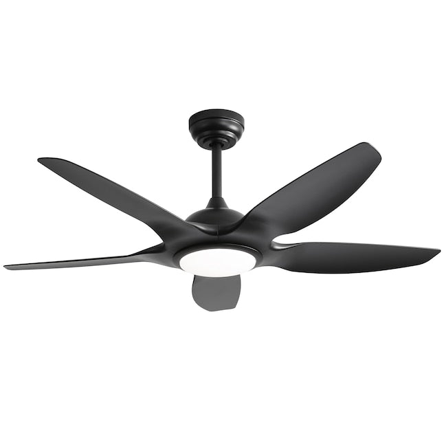 Black with ABS Blades Ceiling Fan With Light - Remote Included ( 5 -Blade )