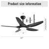 Black with ABS Blades Ceiling Fan With Light - Remote Included ( 5 -Blade )