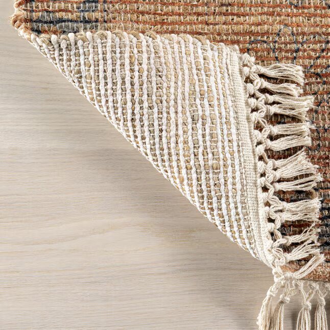 Lauren Liess 9'x12' Jute Brown Rectangular Indoor Medallion Oriental Area Rug SHOWROOM ITEM