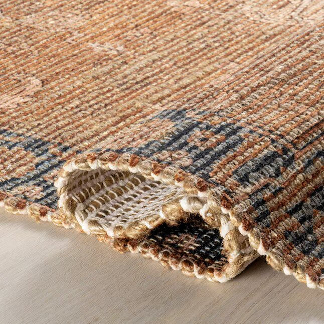 Lauren Liess 9'x12' Jute Brown Rectangular Indoor Medallion Oriental Area Rug SHOWROOM ITEM