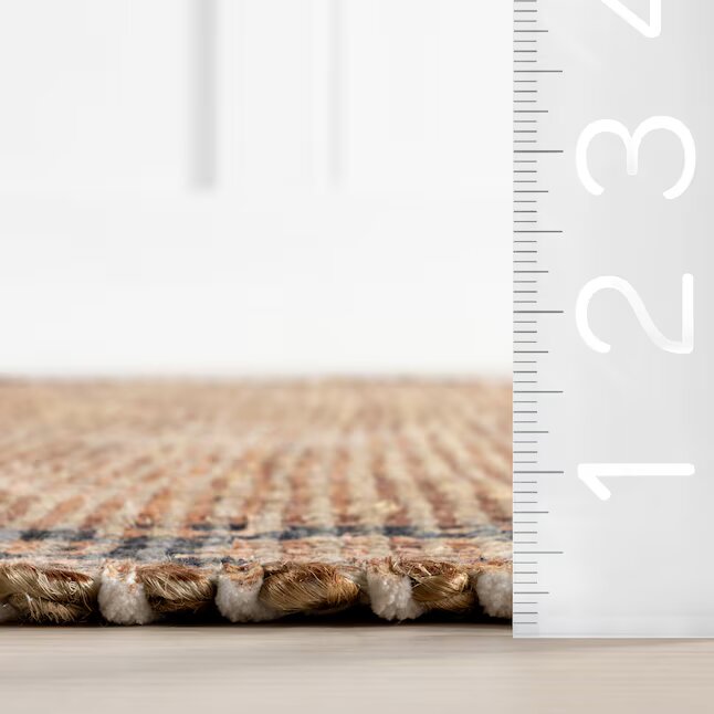 Lauren Liess 9'x12' Jute Brown Rectangular Indoor Medallion Oriental Area Rug SHOWROOM ITEM