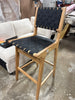 Ceylon Woven Counter Height Barstool Black/Natural - Threshold SHOWROOM ITEM