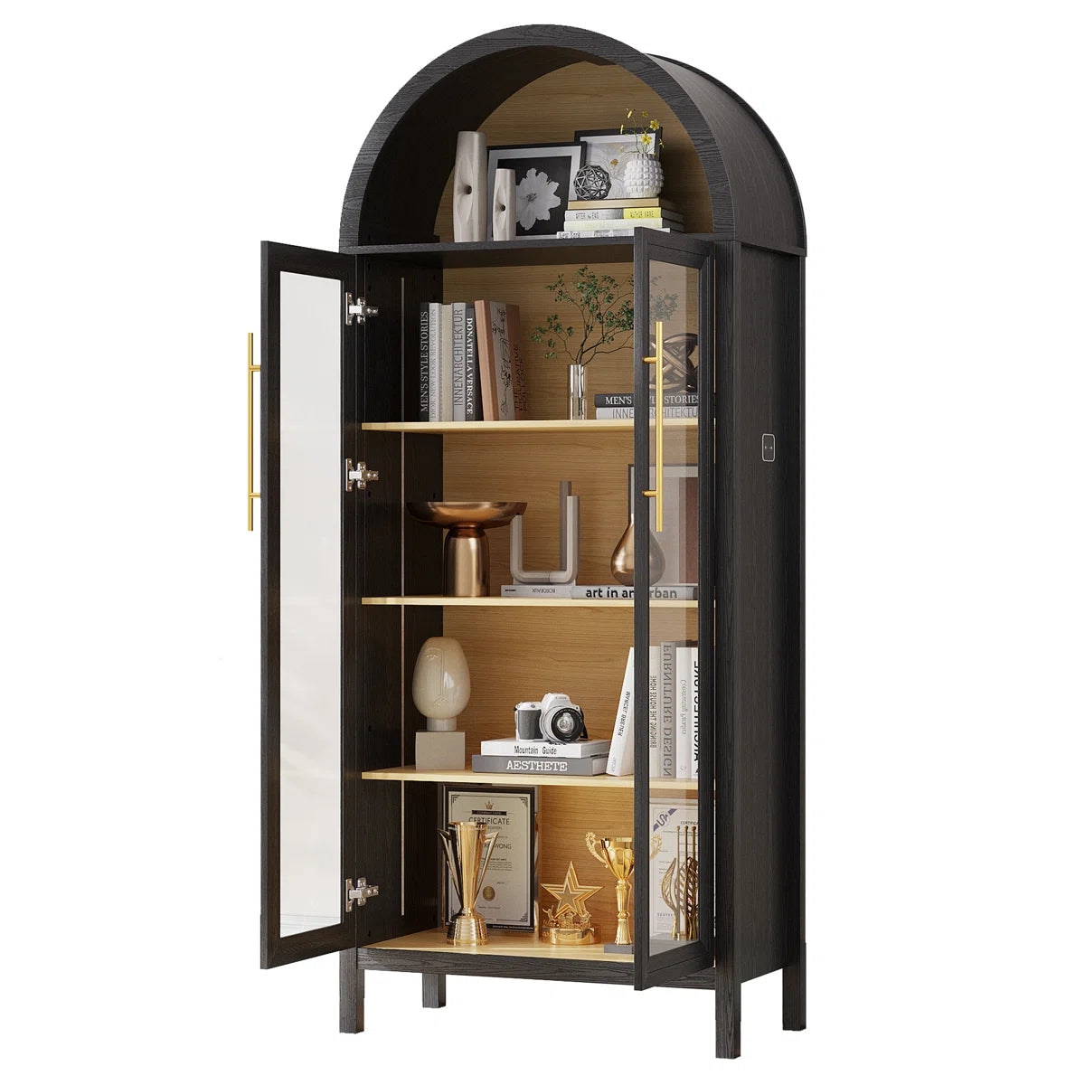 Arched Storage Display Cabinet