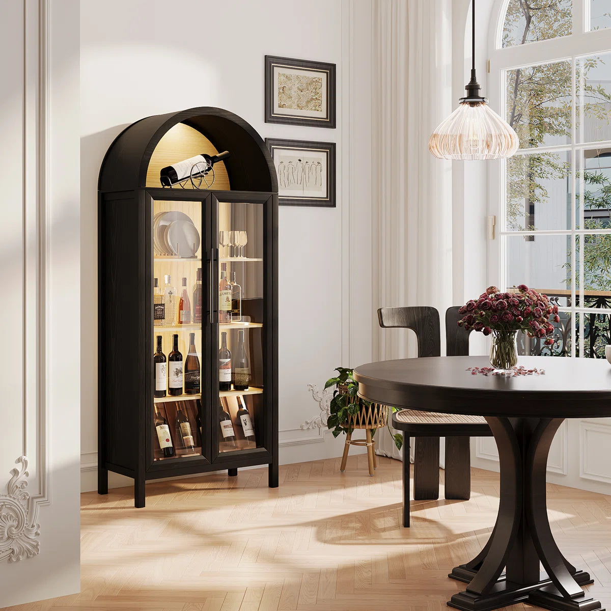 Arched Storage Display Cabinet