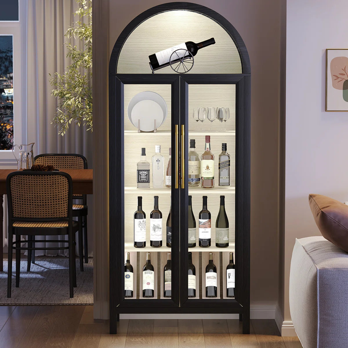 Arched Storage Display Cabinet