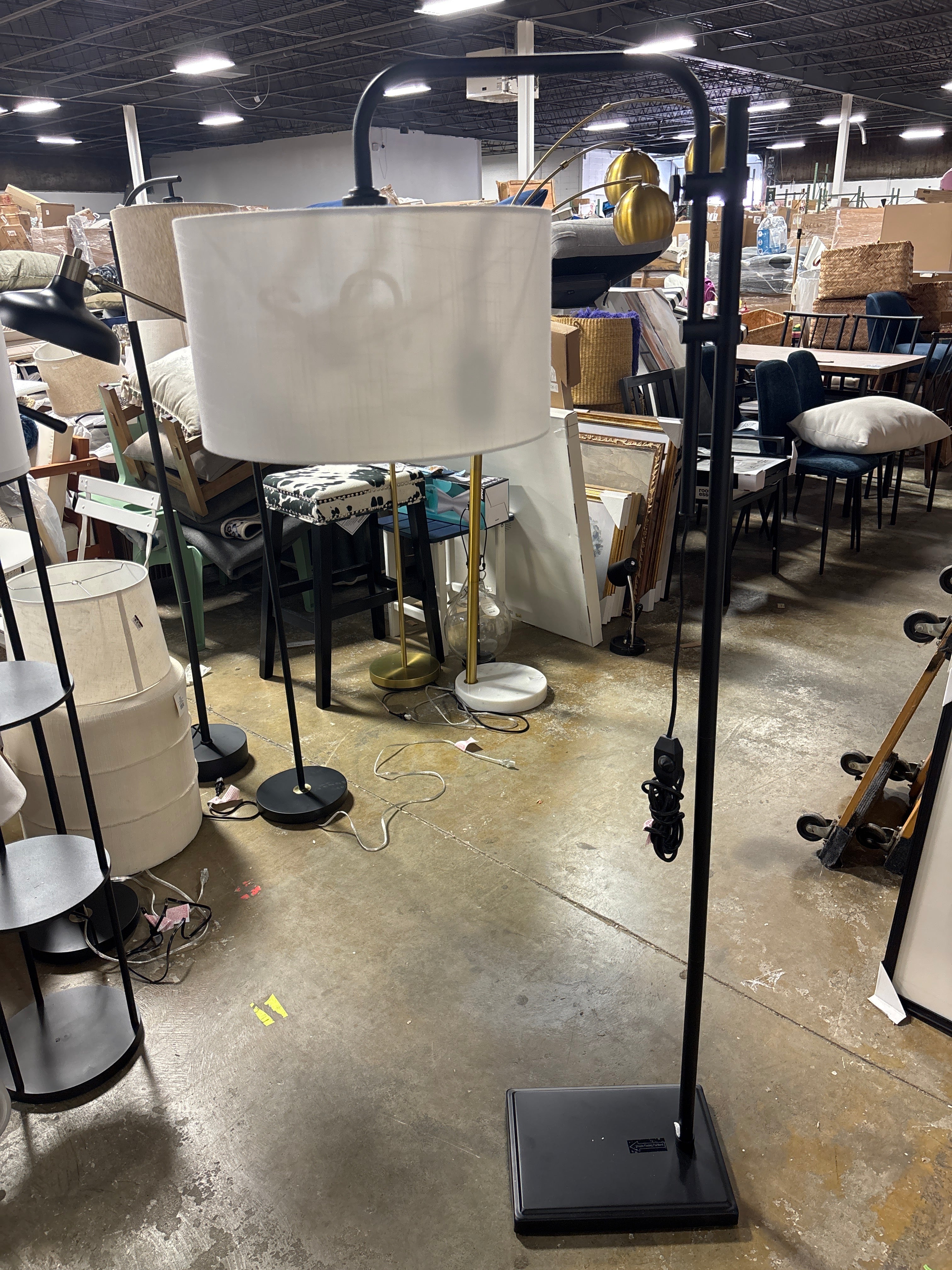 72"x16" Modern Knox Floor Lamp - Black SHOWROOM ITEM