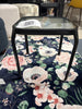 Glass Patio Side Table - Black SHOWROOM ITEM