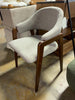 1pc Ingleside Open Back Upholstered Wood Frame Dining Chair - Dark Grey SHOWROOM ITEM