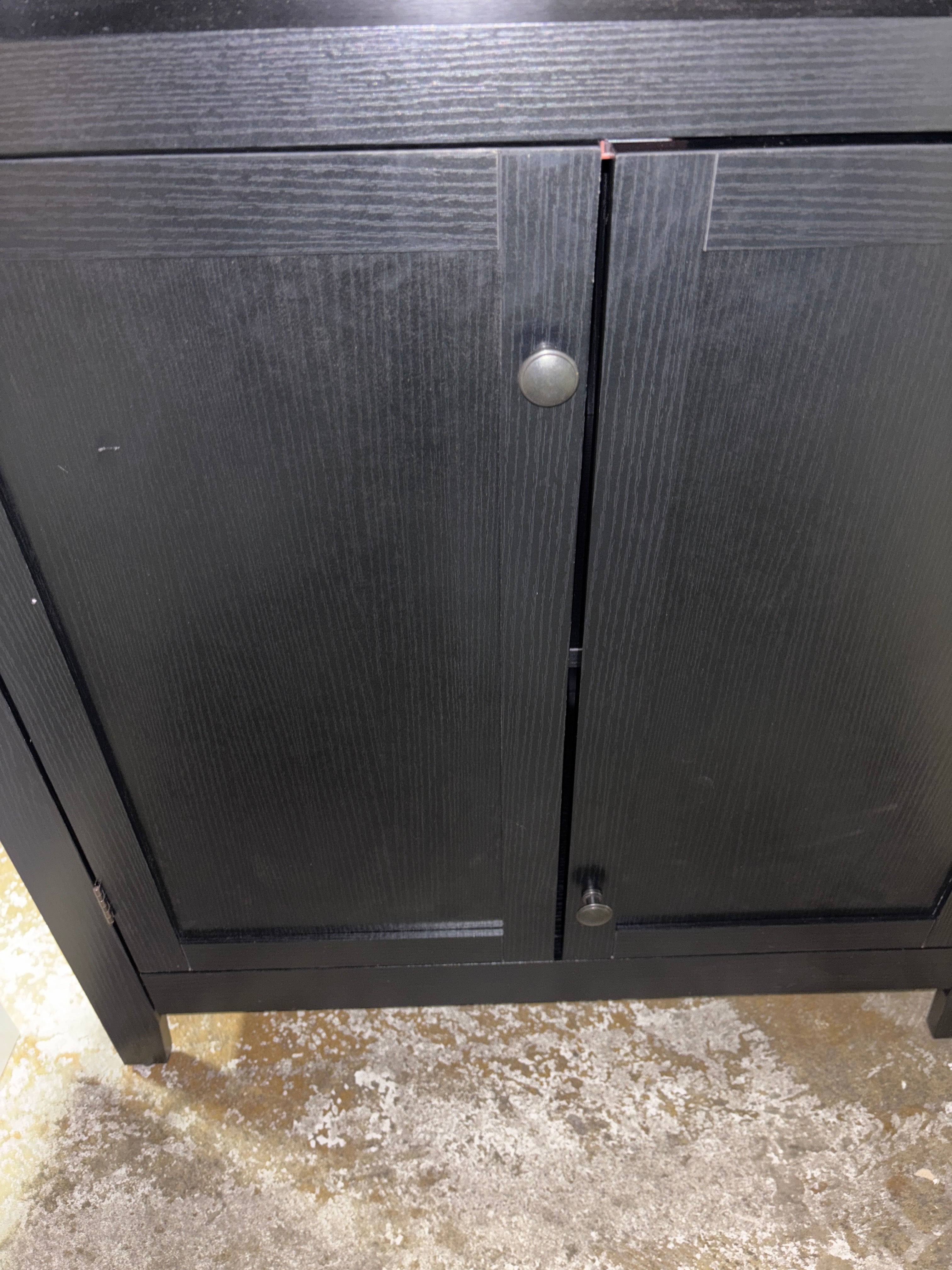 72" Carson 5 Shelf Bookcase with Doors - Black SHOWROOM ITEM