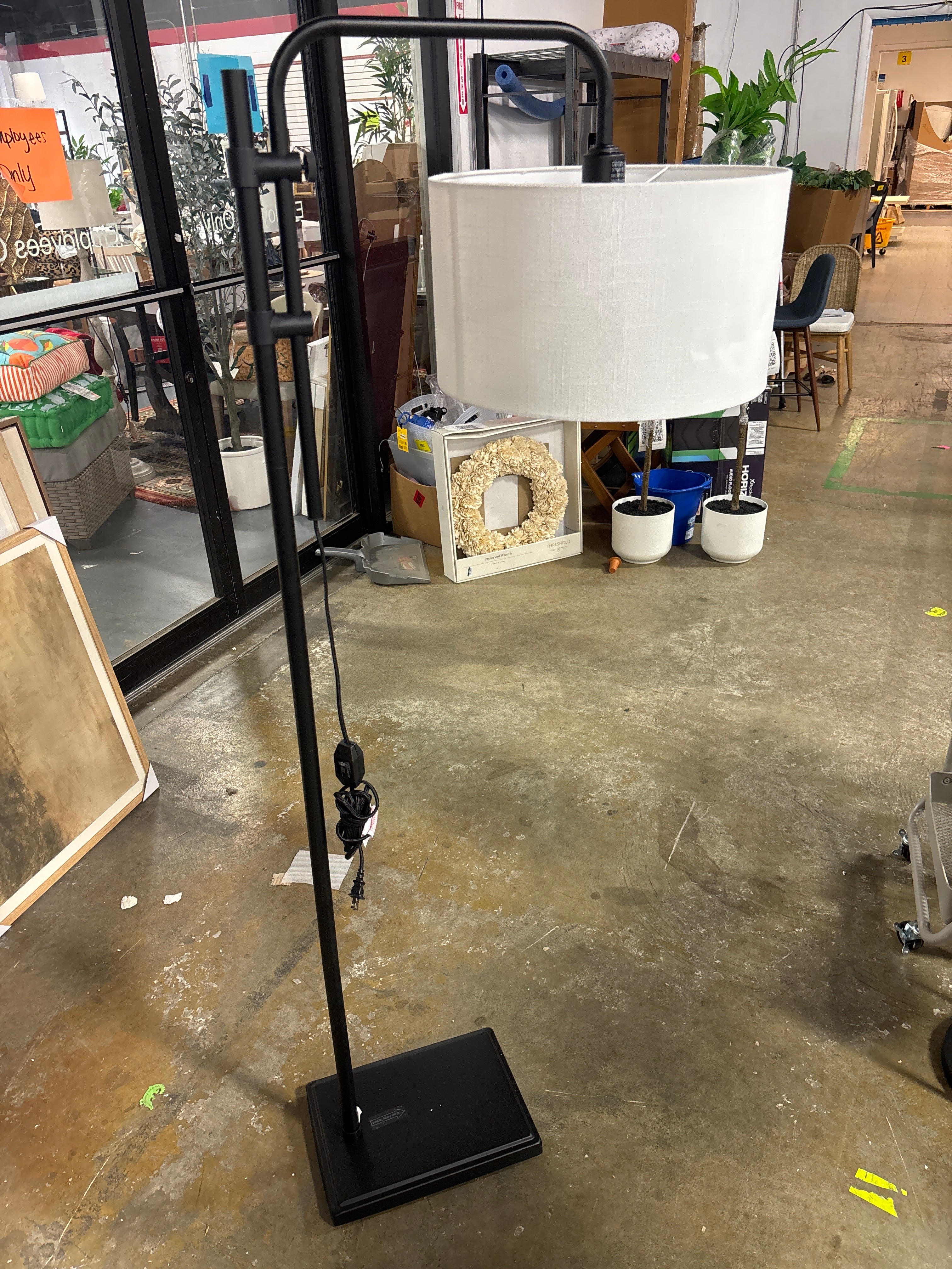 72"x16" Modern Knox Floor Lamp - Black SHOWROOM ITEM