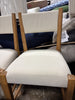 (Set of 2) Upholstered Seat & Back with Wood Frame Counter Height Stools - Cream/Natural SHOWROOM ITEM