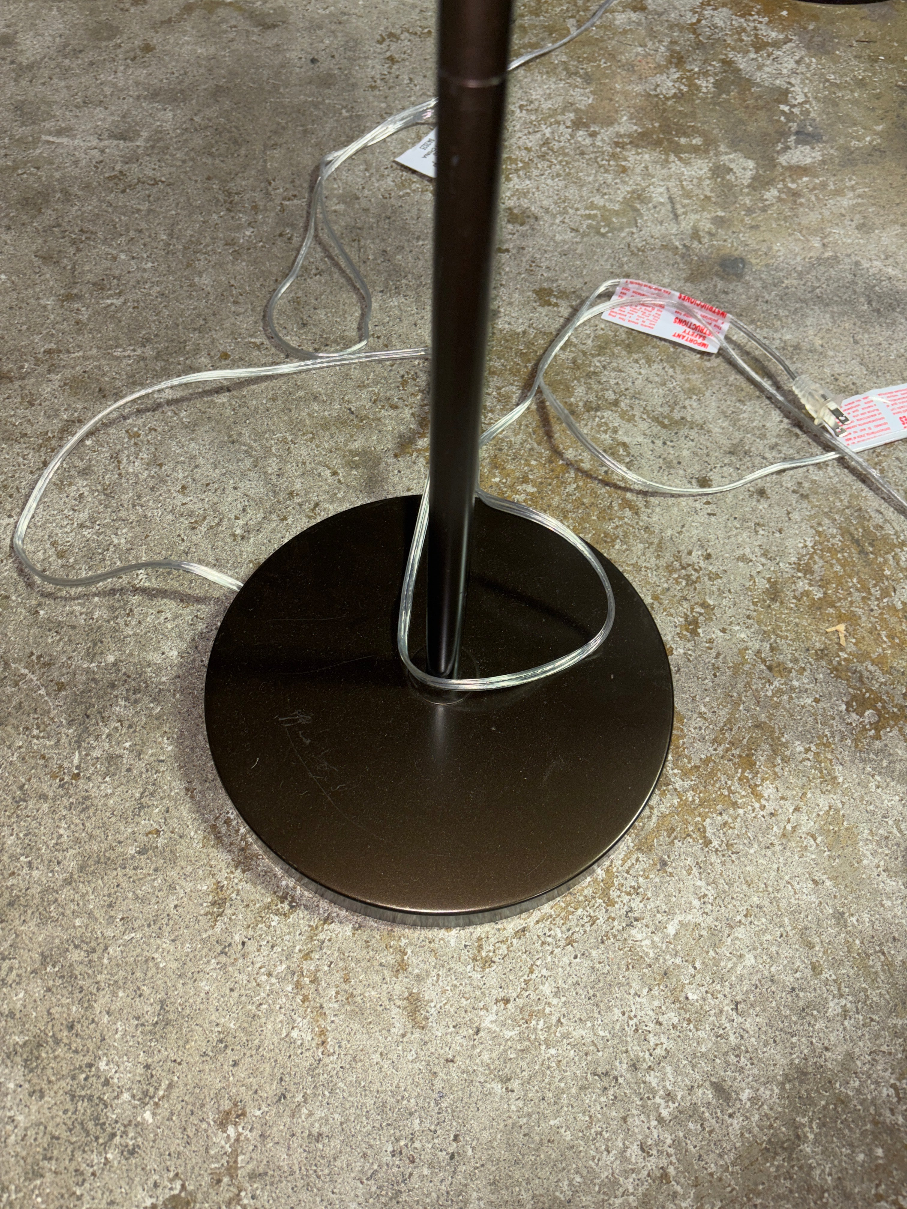 Floor Lamp with Leather Shade - Brown SHOWROOM ITEM