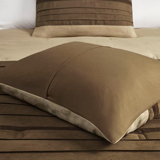 7-Piece Natural Queen Comforter Set - Queen