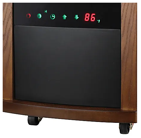 Infrared Cabinet Heater With Thermostat And Remote, Brown