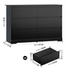 6 Drawer Wood Modern Double Dresser