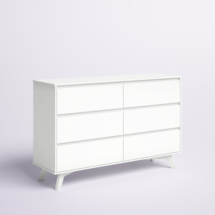 6 Drawer Solid Wood Double Dresser