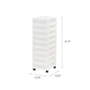 9-Drawers White Rolling Plastic Storage Drawer Cart