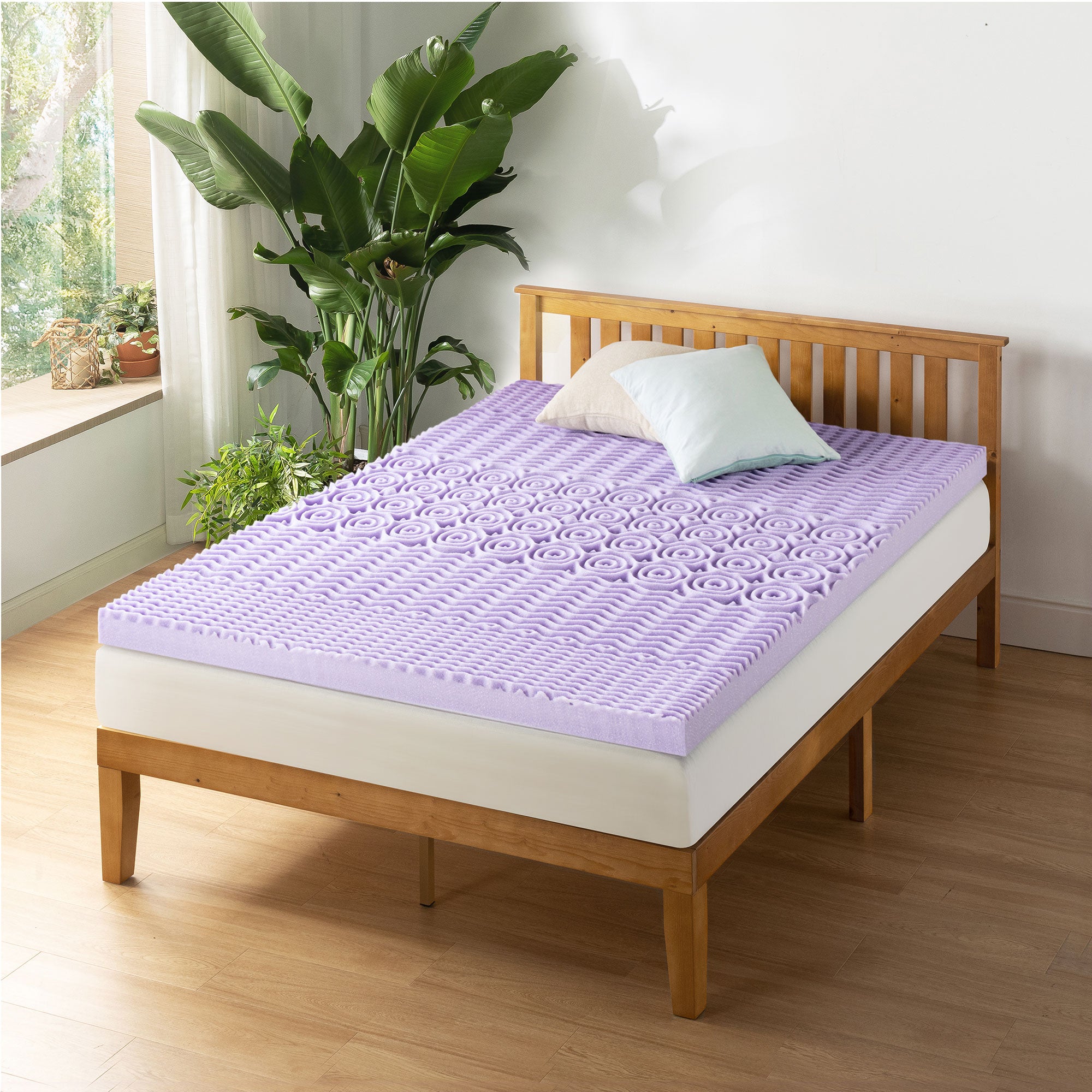 Zone Memory Foam Mattress Topper with Lavender Infusion, Twin