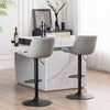 Swivel Bar Stools Set of 2 Adjustable Leather Counter Barstool, Gray - 2 BOXES