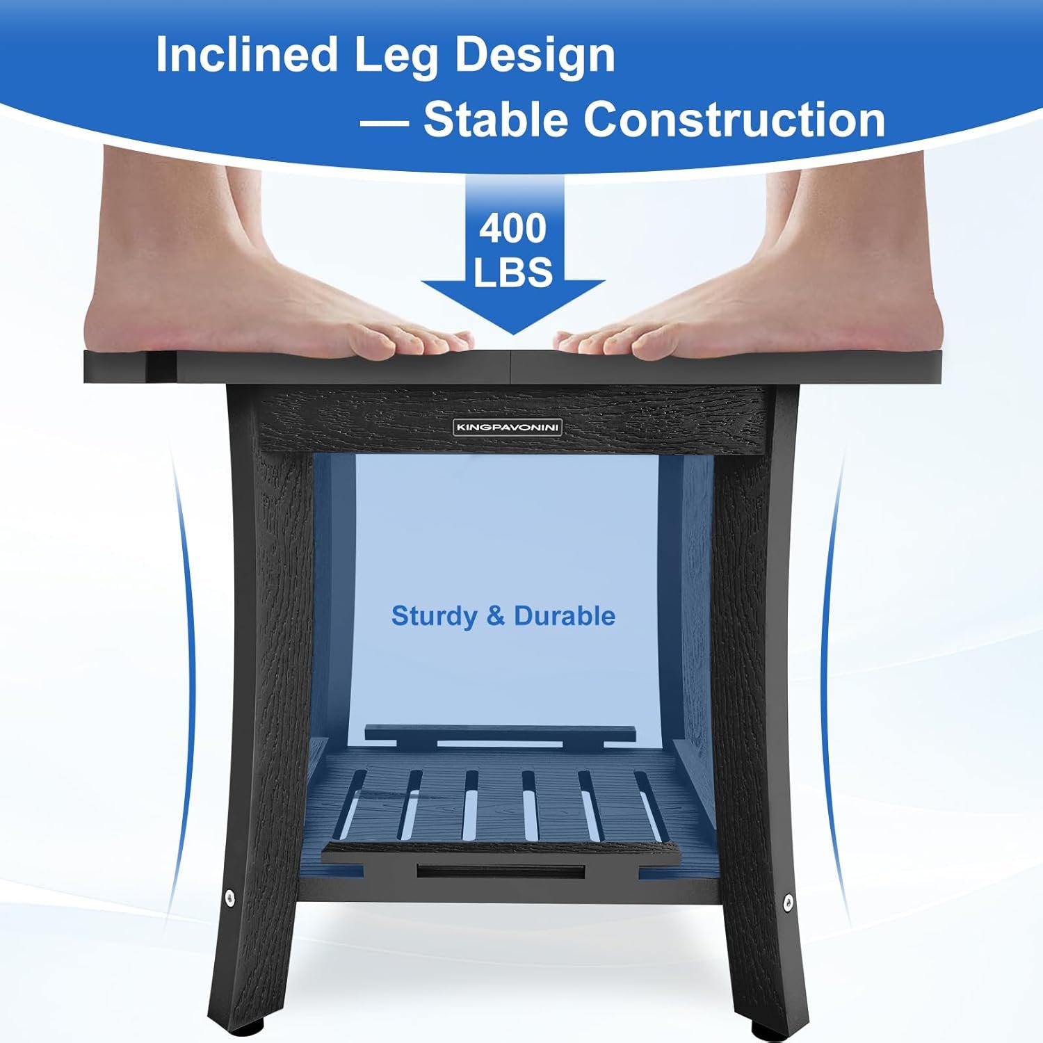 Shower Stool, Waterproof Shower Benches for Inside Shower to Sit on