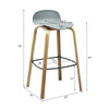 Bar Stool, Grey, 1-Piece