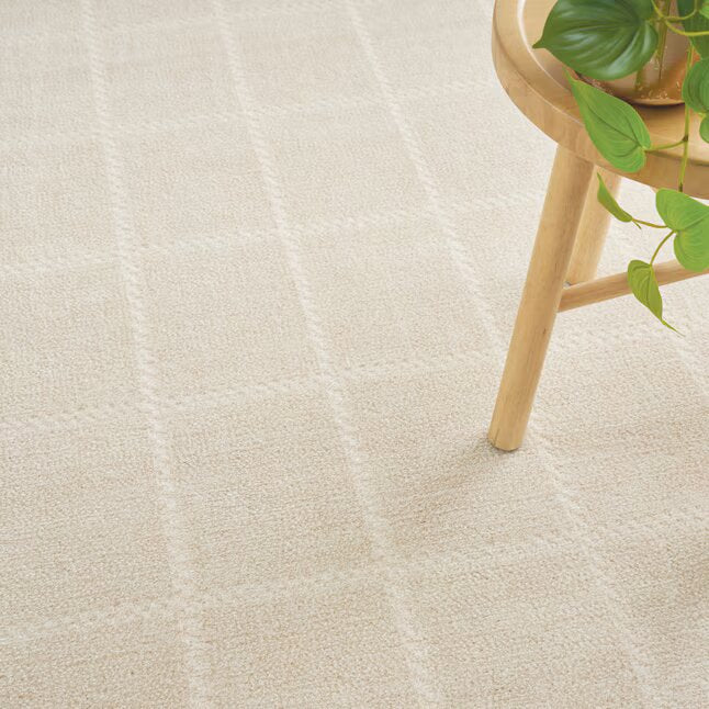 9 x 12 (ft) Loomed Ivory Cream Rectangular Indoor Area rug