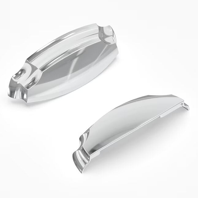 Veranda Chrome Dual Mount Arch Cup Drawer Pulls - Set of 2
